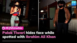 Palak Tiwari hides her face as she’s photographed with Ibrahim Ali Khan, fans ask 'what's brewing?'