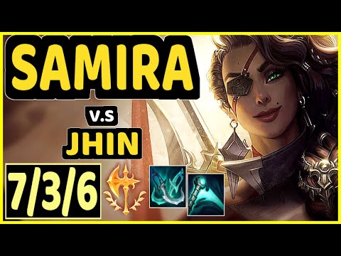 PIGLET (SAMIRA) vs JHIN - 7/3/6 KDA BOTTOM ADC GAMEPLAY - KR Ranked MASTER