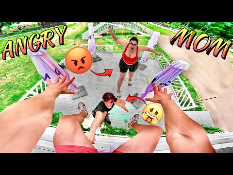 WE ESCAPE FROM THE ANGRY MOM 14 @DumitruComanac (Funny ParkourPOV Chase) #funny #viral #youtube #pov