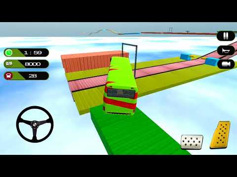 Impossible Track Coach Bus Stunts Games || Bus Games || Bus Stunts Racing Game 3d