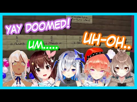 FlurryWow【Vtuber Clips】 - #2 Hololive Omikuji "Fortune Telling" Compilation【Hololive Minecraft EN Server】