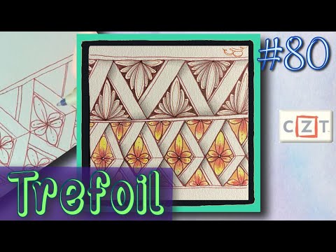 TREFOIL || Easy Zentangle ® Patterns || Day 80 || 100 Days of Zentangle 2020