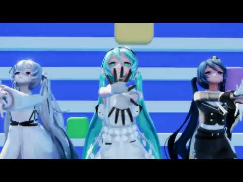 (MMD - JISOO - ‘꽃(FLOWER)’ ) YYB Murozaki miku YYB Monochrome Miku YYB miku Crown Knight {Motion DL}