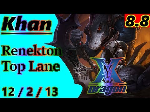 Khan as Renekton Top Lane - S8 Patch 8.8 - Full Gameplay