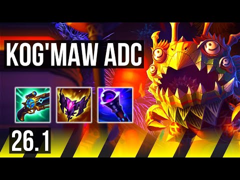 KOG'MAW & Blitzcrank vs EZREAL & Cho'Gath (ADC) | 58K damage | KR Diamond | 26.1