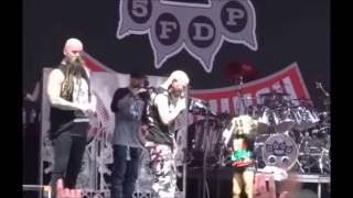 Prophets Of Rage perform at protest at the RNC - Five Finger Death Punch sing to little girl