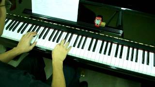 ABRSM Piano 2009-2010 Scales Grade 7 - 7b. Chromatic Contrary Motion Staccato on C, F# at 66