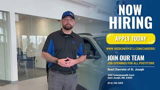We're Hiring! Join the Team at Reed Chevrolet of St. Joseph