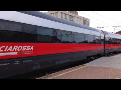 FRECCIAROSSA  Highspeed train Departing Torino Porta Nuova.