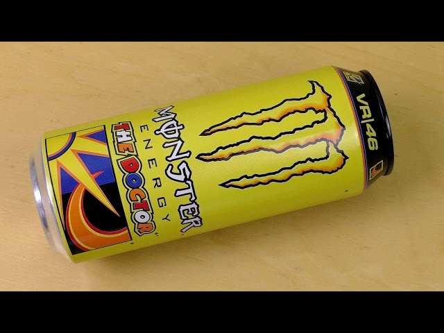Vídeo relacionado con Monster Energy The Doctor - 24 latas de 500 ml Energy Drink en colaboración con Valentino Rossi, bebida energética con sabor ligero y refrescante de cítricos
