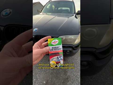 Quickest Way To Restore Faded Headlights! #diy #headlight #restoration #easy #cheap #lifebuildz #fyp