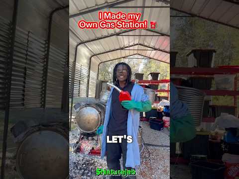 I MADE MY OWN GAS STATION! ⛽️ Plastic to Fuel Baby#science #naturejab #education #pyrolysis #fyp