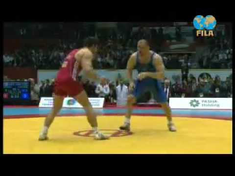 Ossetian Wrestler Khetag Gazyumov vs Georgi Gogshelidze Final 96 Kg European Championship 2010 Baku