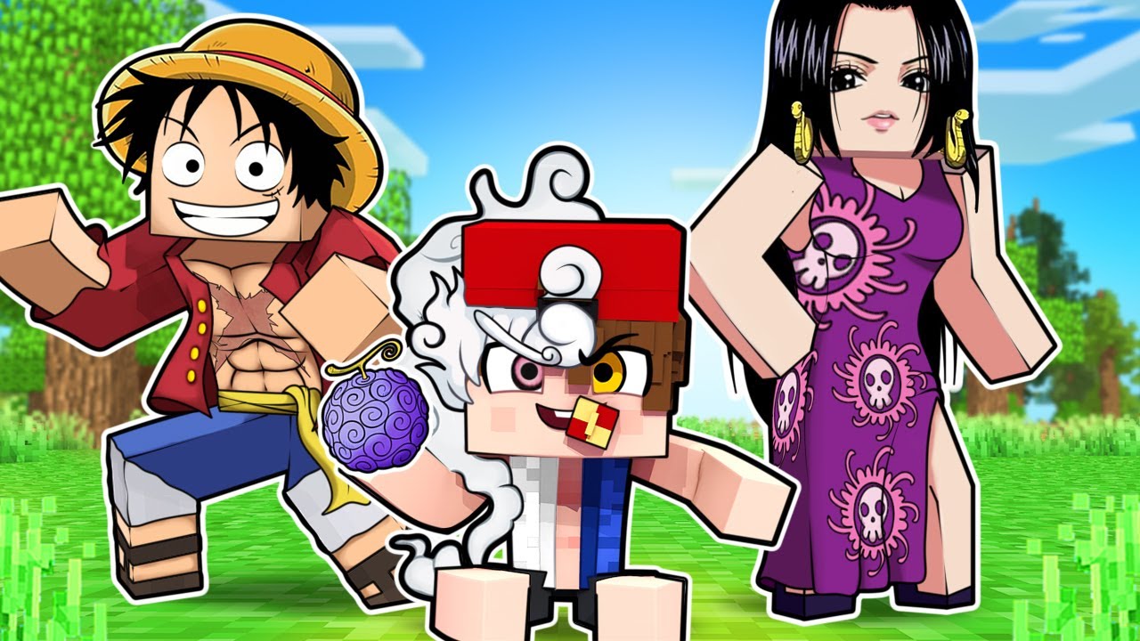 O FILHO do LUFFY e da BOA HANCOCK Virou GEAR FIVE no ONE PIECE Minecraft
