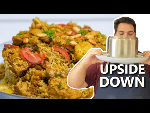 Palestinian Chicken And Rice Is Served Upside Down