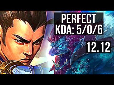 XIN vs TRUNDLE (JNG) | 5/0/6, 600+ games | KR Master | 12.12