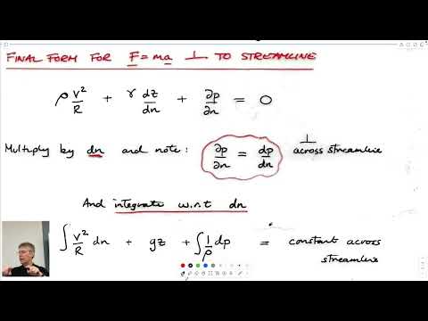 4:3 Fluid Dynamics - Bernoulli Equation - Normal to Streamlines