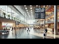 Naples Italy Airport Walking Tour 4K HDR