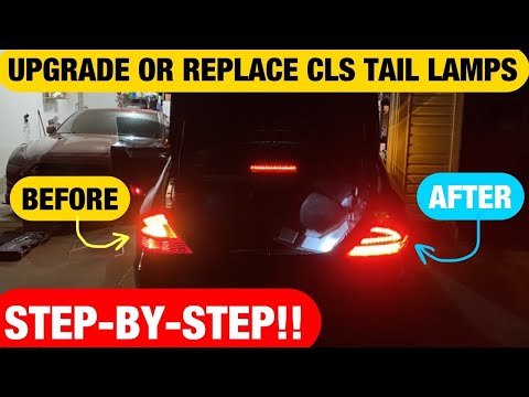 HOW TO Change / Replace or Upgrade 2005-2011 Mercedes CLS Tail lights using OEM tail lamps!!!