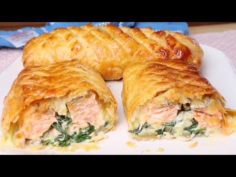 How to Make SALMON WELLINGTON Better Than Chef in Restaurant | Classic HOME-MADE Easy Salmon recipe