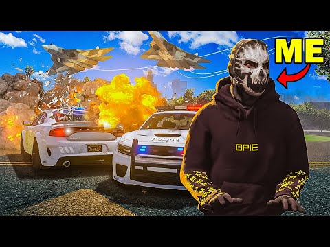 Calling An Airstrike On Cops In GTA 5 RP