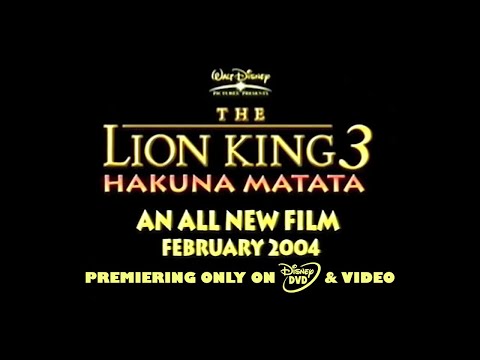 The Lion King 3: Hakuna Matata! 2nd Trailer (UK DVD & VHS, 2004)