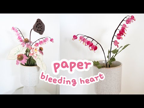 How to Make a Paper Bleeding Heart Flower | Cardstock Flower Tutorial