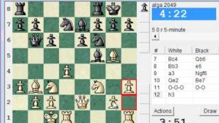 Levitsky attack (Queen&#39;s bishop attack) : LIVE Blitz Game #632 vs alga (2049) (Chessworld.net)