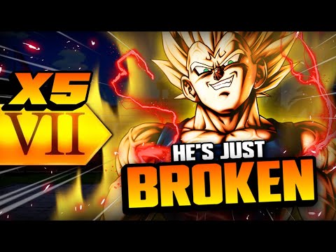 WTF IS THIS?? 5x Zenkai Buffed ULTRA Majin Vegeta! (Dragon Ball LEGENDS)