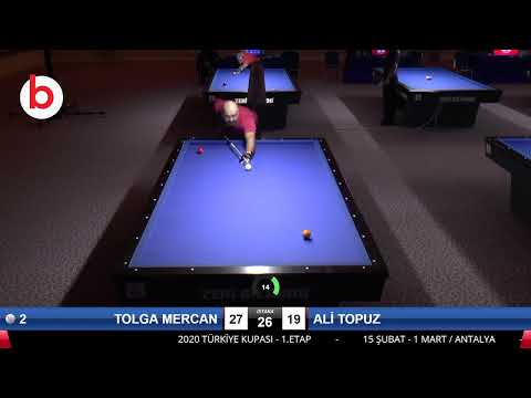 TOLGA MERCAN & ALİ TOPUZ Bilardo Maçı - 2020 TK 1.ETAP ANTALYA-3.TUR