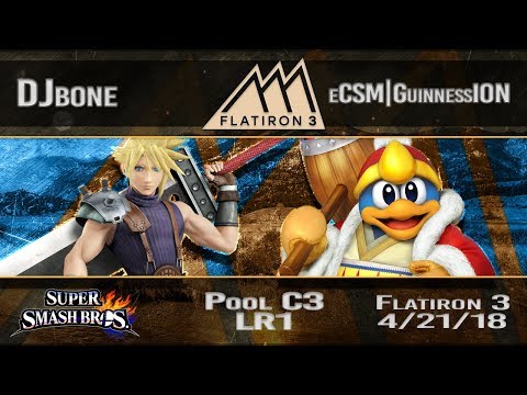 Flatiron 3 - DJbone (Cloud) Vs. eCSM|GuinnessION (King Dedede) - Pool C3 Losers Round 1