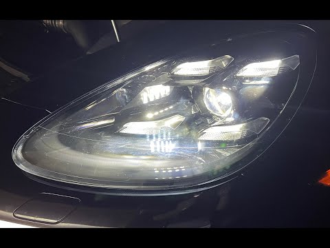 Porsche Cayenne 958 Matrix style full LED headlight comparison