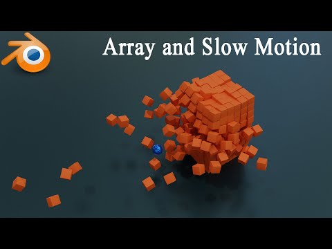 Array and Slow motion - Blender tutorial for Beginners - 169