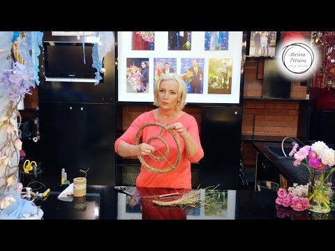 Короткий Мастер-класс Марины Петровой - Круглый розовый букет