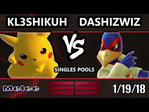 GENESIS 5 SSBM - KL3SHIKUH (Pikachu) VS DaShizWiz (Falco) - Smash Melee Singles