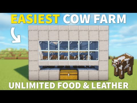 Minecraft Easiest COW Farm Tutorial 1.21+ (Java & Bedrock)