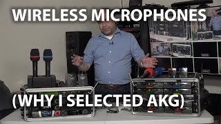 Video thumbnail for Wireless Microphones (Why I Selected AKG Wireless Systems DMS800, WMS4500, WMS450) by Doug Johnson Productions
