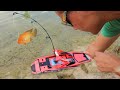 TOY Boat Catches Colorful  FISH For Baby Jaws!!