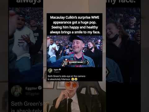 Macaulay Culkin's surprise WWE appearance got a huge pop. Seeing him happy and healthy always brings