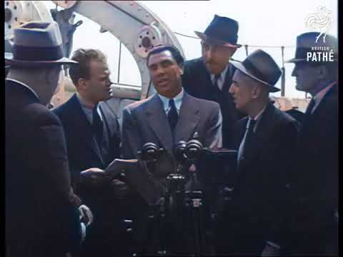 Max Schmeling - Interviewed Before the first Louis Fight - 1935 in COLOR