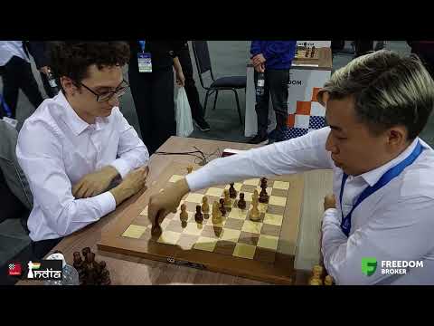 Fabiano Caruana's deadly Rook and knight combination | GM Fabiano Caruana vs GM Sumiya Bilguun