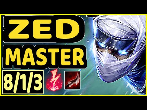 SERTUSS (ZED) - 8/1/3 KDA GAMEPLAY - EUW Ranked MASTER
