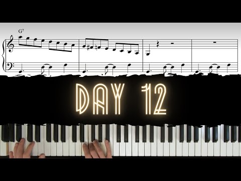 Day 12 - Jazz Exercises: G Bebop & Mixolydian Scale | 30 Day Jazz-Blues Piano Challenge