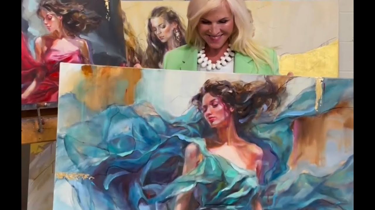 "Ocean's Muse 1" - process of creation my new oil painting