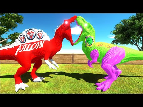 FALCON SPINOSAURUS FOREST DEATH RUN - Animal Revolt Battle Simulator