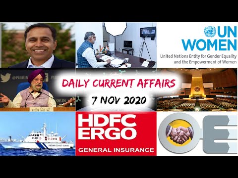Daily current affairs | 7 November current affairs 2020 | Current affairs today In English