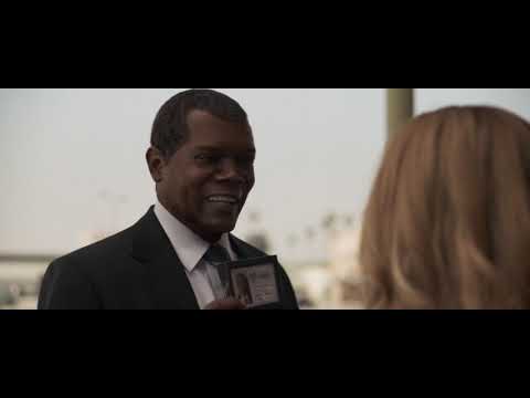 First Mate Nick Fury and Captain Marvel - Captain Marvel 2019