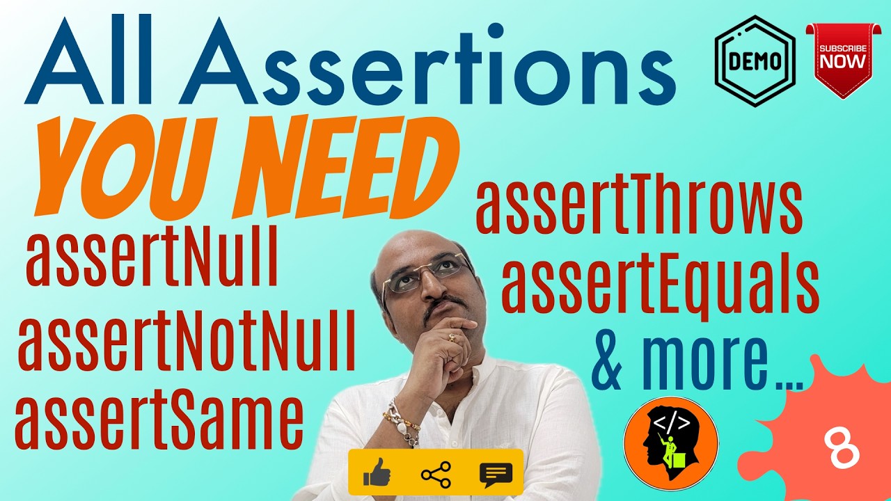 Explained: All JUnit Assertions you need with examples | Android Unit Testing - Part 8
