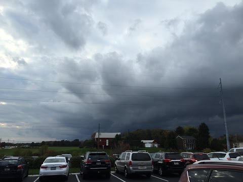 Shelf Cloud Moves Over Cranberry Twp, PA - 10-14-2015