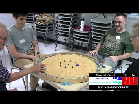 2022 Ontario Doubles Crokinole - Slater/Slater v Campbell/Brubacher - Quarterfinal